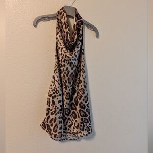 Zara Leopard Print Halter Top